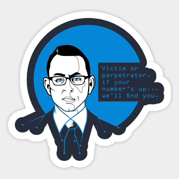 Harold Finch Sticker by locartindia